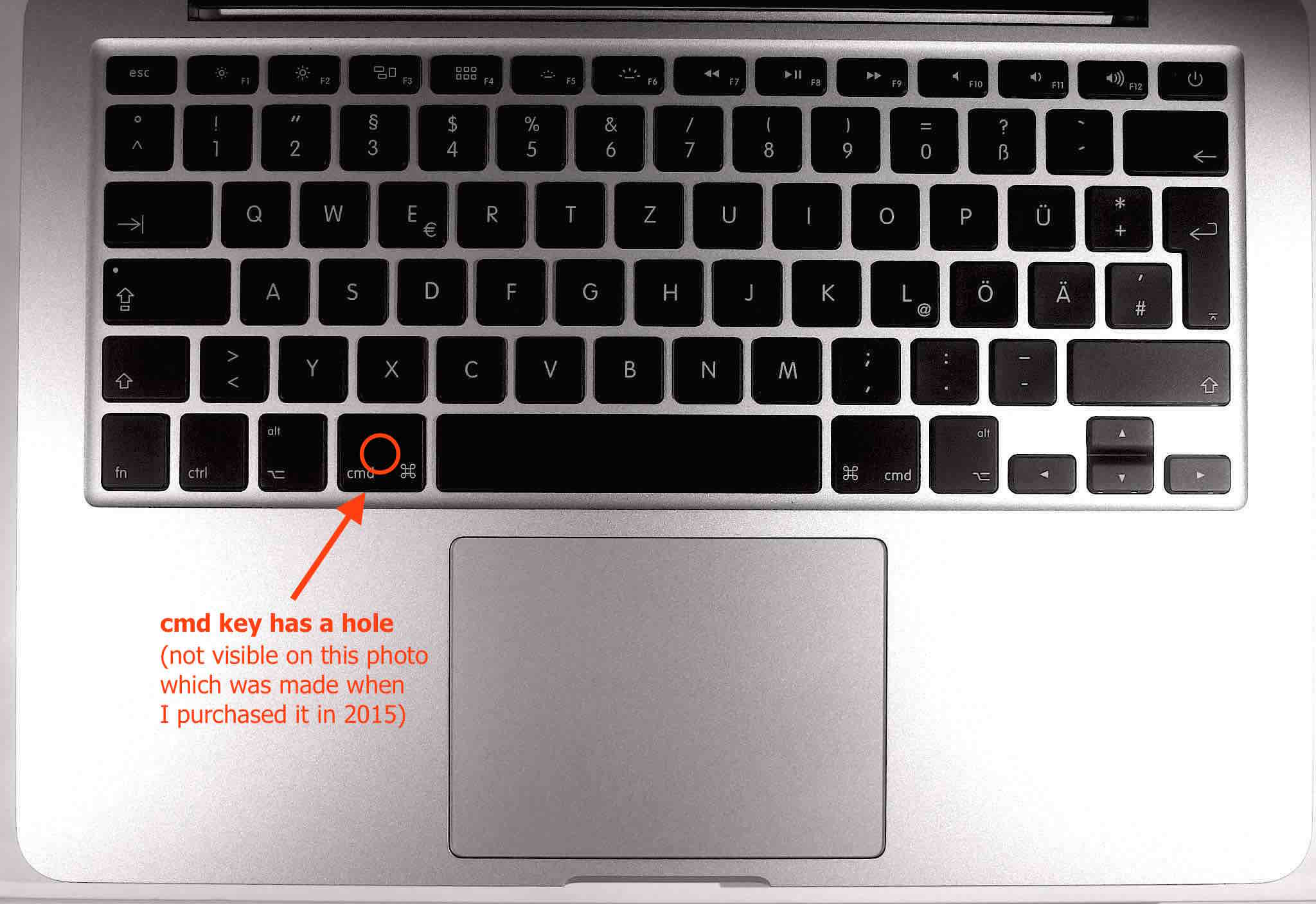 [ image 3F ] MacBook Pro: keyboard